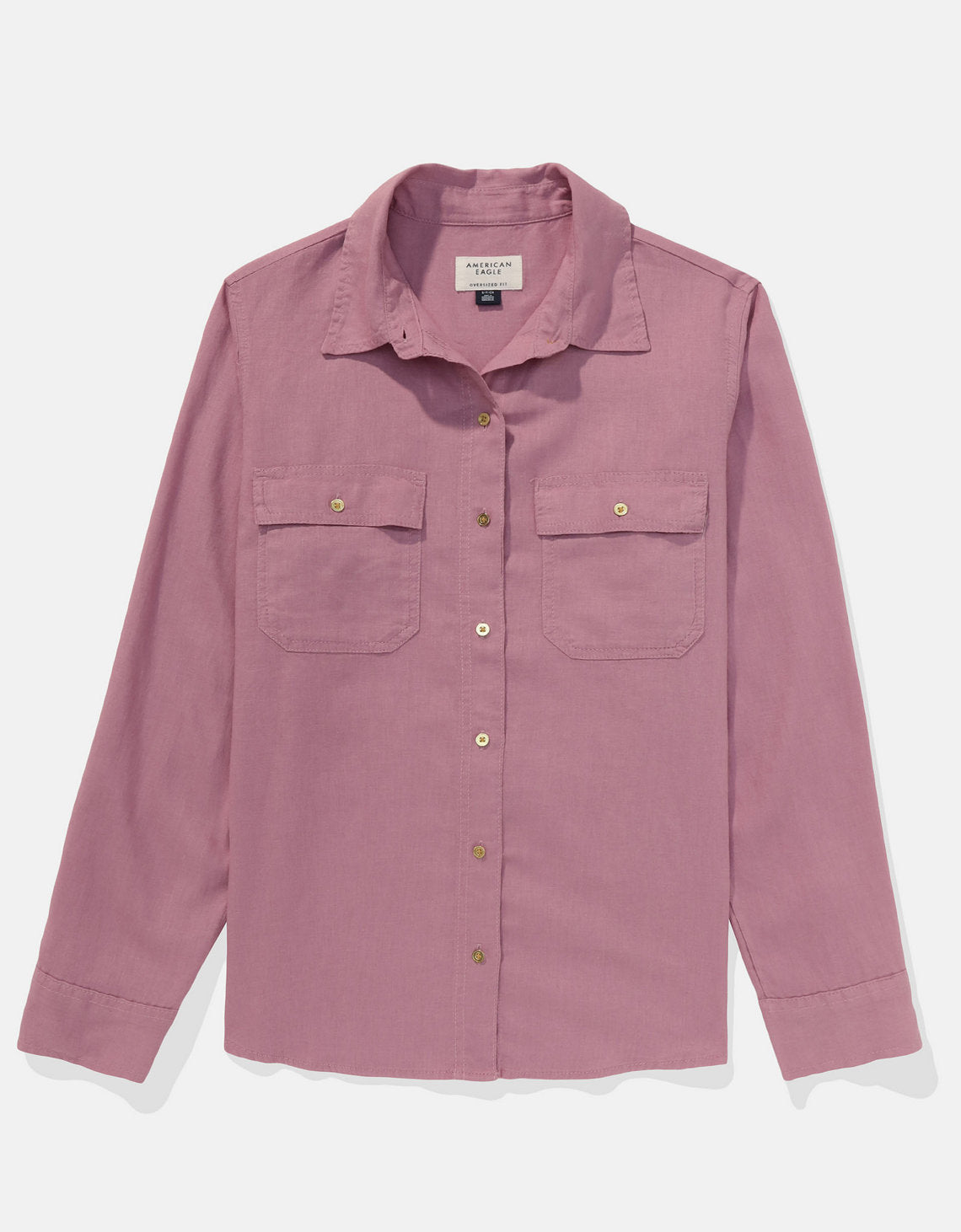 Camisa manga larga de botones de mujer AE - Morado 0355_6127_500_f