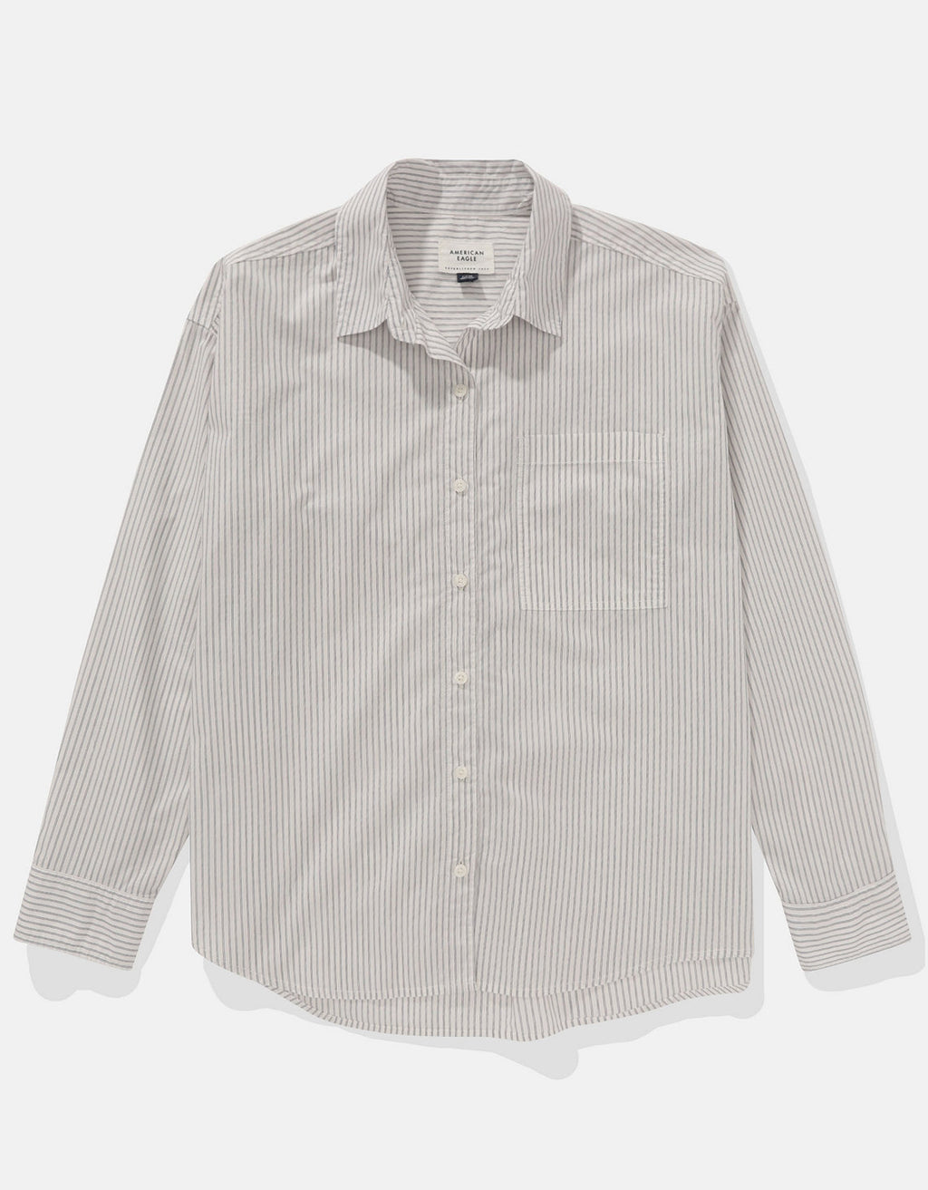 Camisa manga larga de botones de mujer AE - Azul 0355_6214_410_f