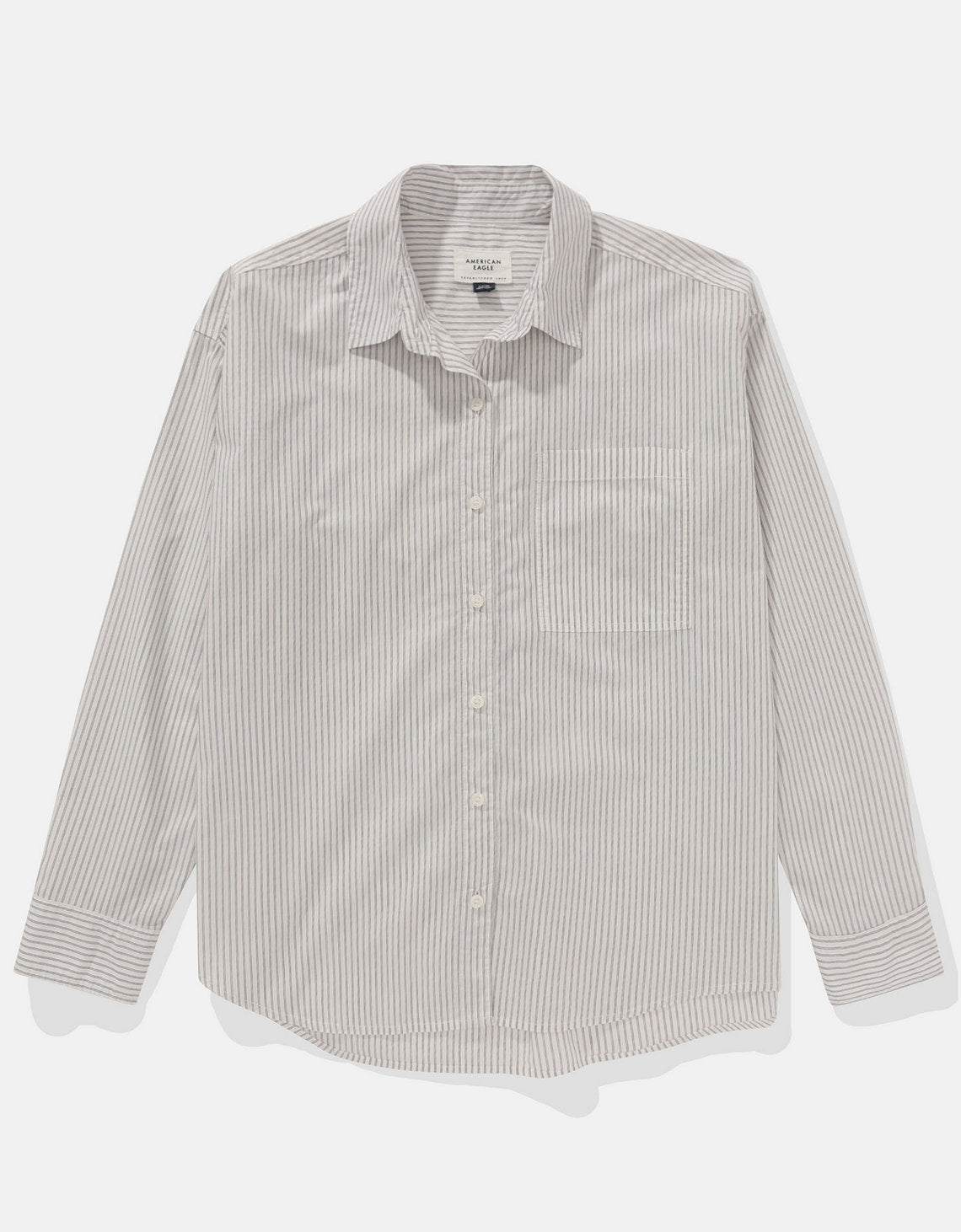 Camisa manga larga de botones de mujer AE - Naval 0355_6214_410_f