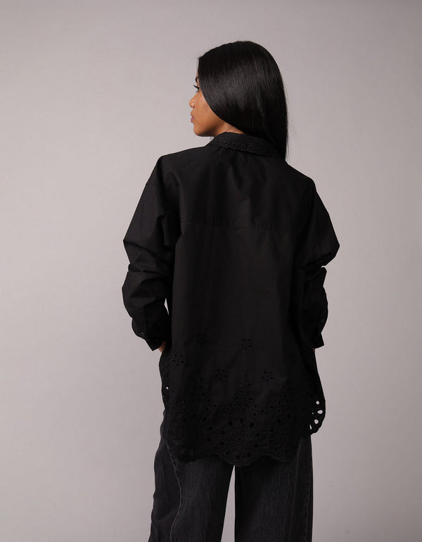 Camisa Manga Larga Ae - Negro