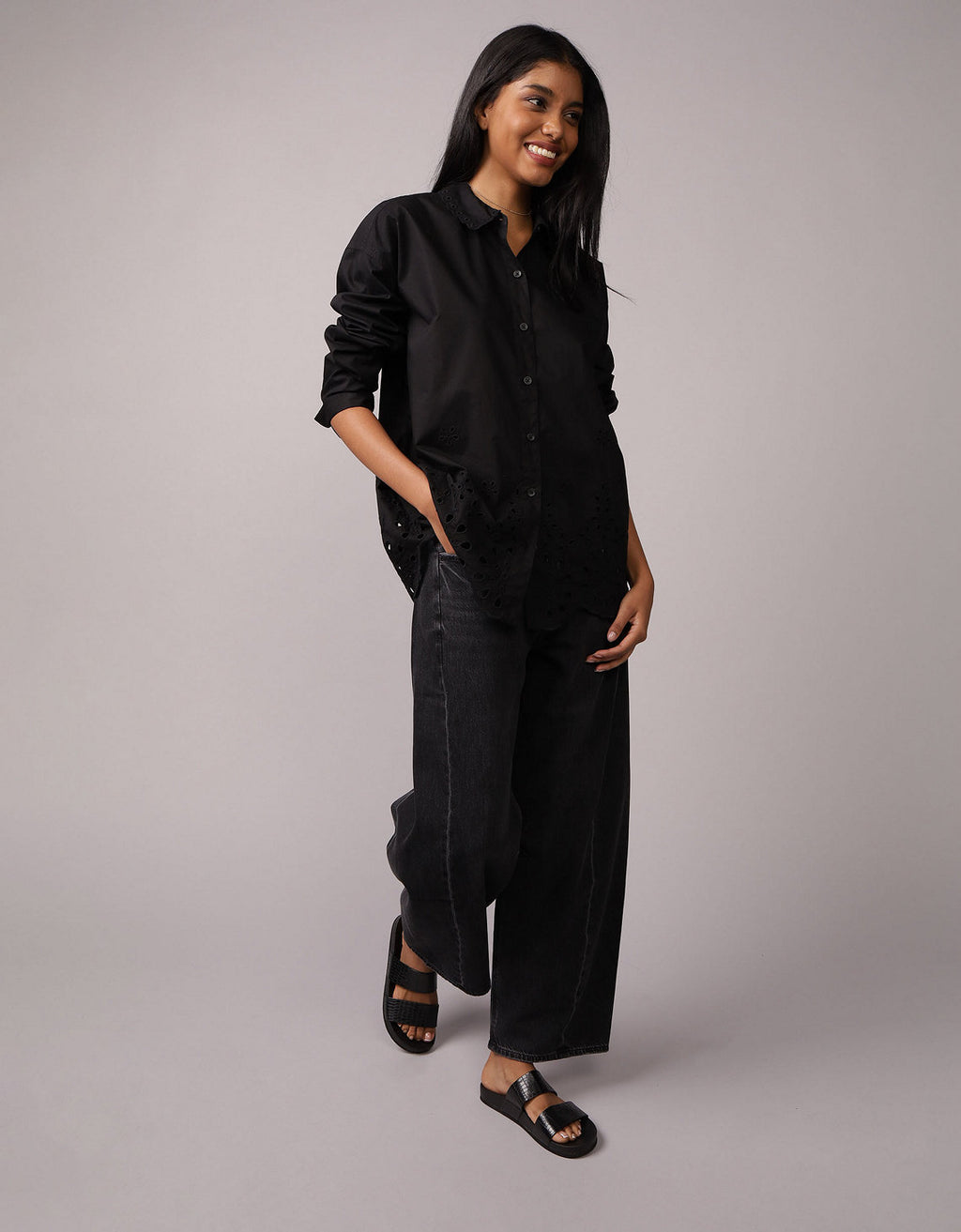 Camisa Manga Larga Ae - Negro 0355_6433_001_of