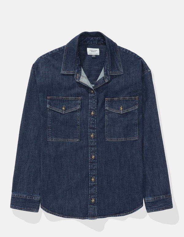 Camisa Oversized Manga Larga Ae - Generico