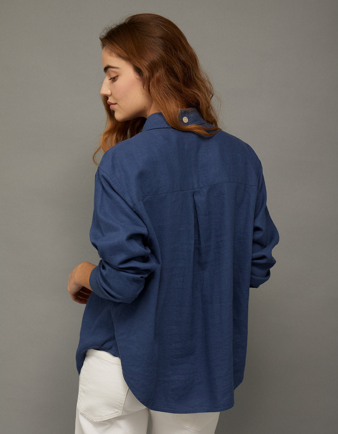 Camisa de Lino Oversized Ae - Azul 0355_6683_911_ob