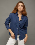 Camisa de Lino Oversized Ae - Azul 0355_6683_911_of
