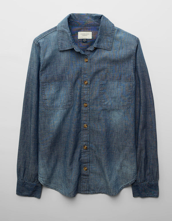 Camisa de manga larga con botones Ae - Generico