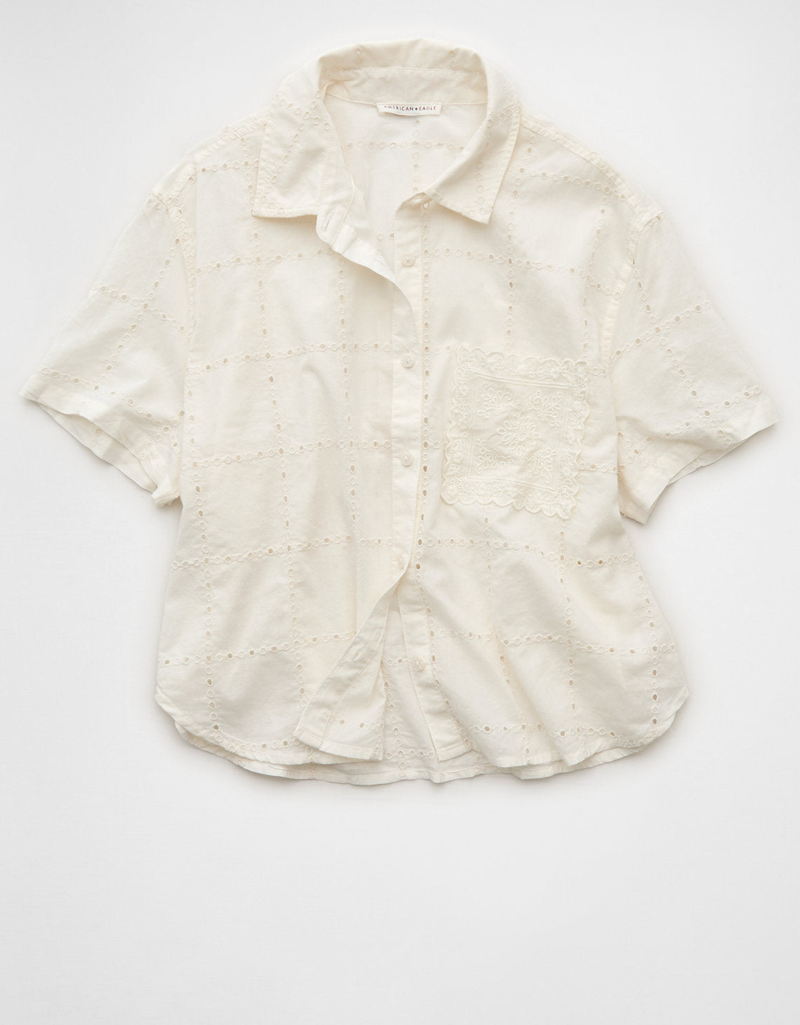 Camisa Cabana Bordada Ae - Generico 0355_6796_131_f