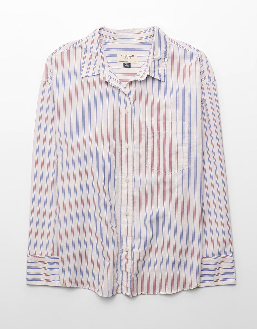 Camisa de popelina con botones Ae - Blanco 0355_6897_100_f