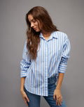 Camisa de popelina con botones Ae - Azul 0355_6897_401_of