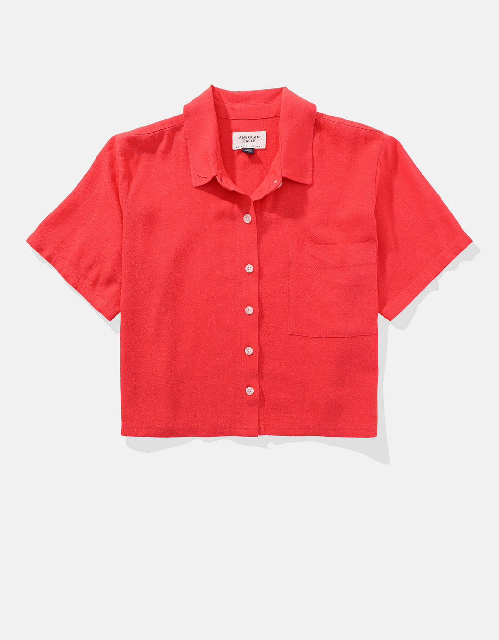 Camisa AE manga corta con bolsillo para mujer - Rosa 0358_5734_199_f