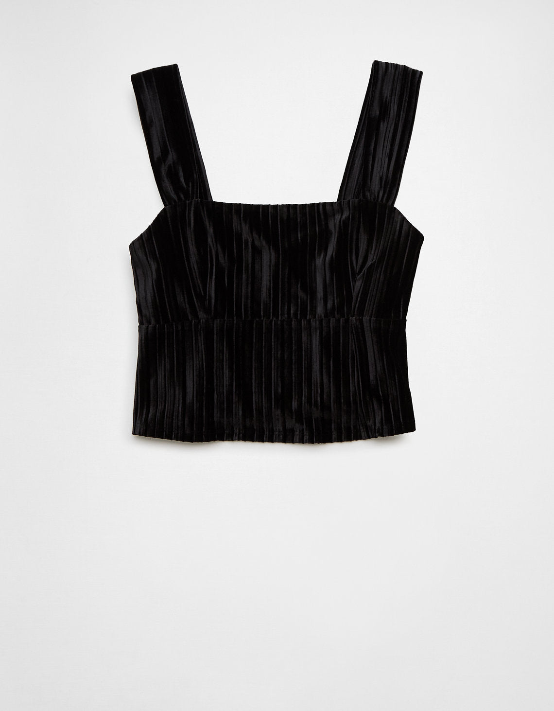 AE Top sin Mangas de Terciopelo estilo Corsé - Negro 0358_5899_001_f