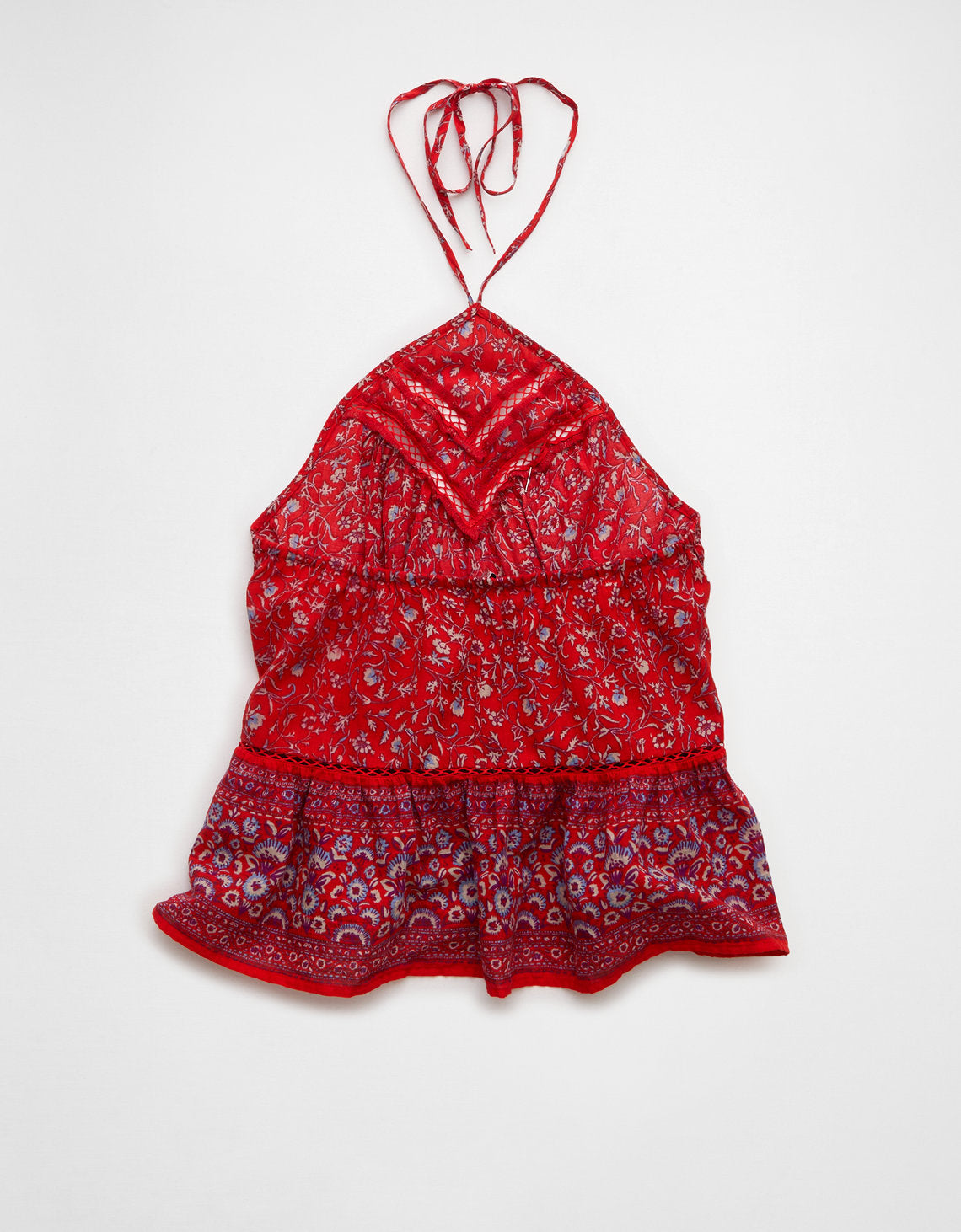 Top halter de encaje con cuello en Y - Rojo 0358_6452_600_b