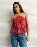 Top halter de encaje con cuello en Y - Rojo 0358_6452_600_of