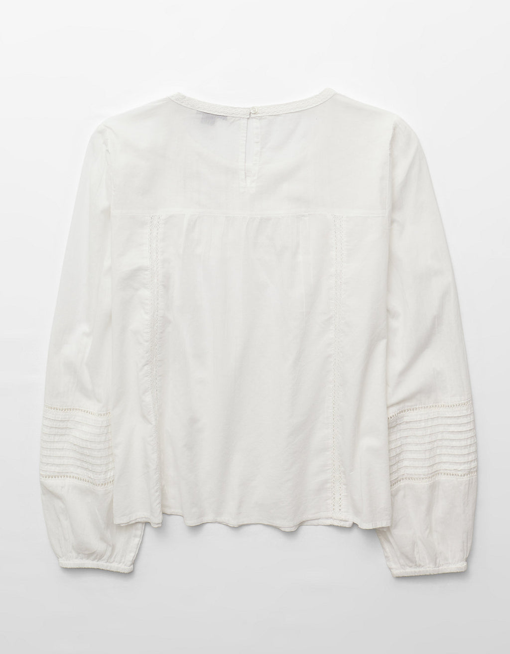 Blusa de encaje de manga larga Ae - Blanco 0358_6609_134_b
