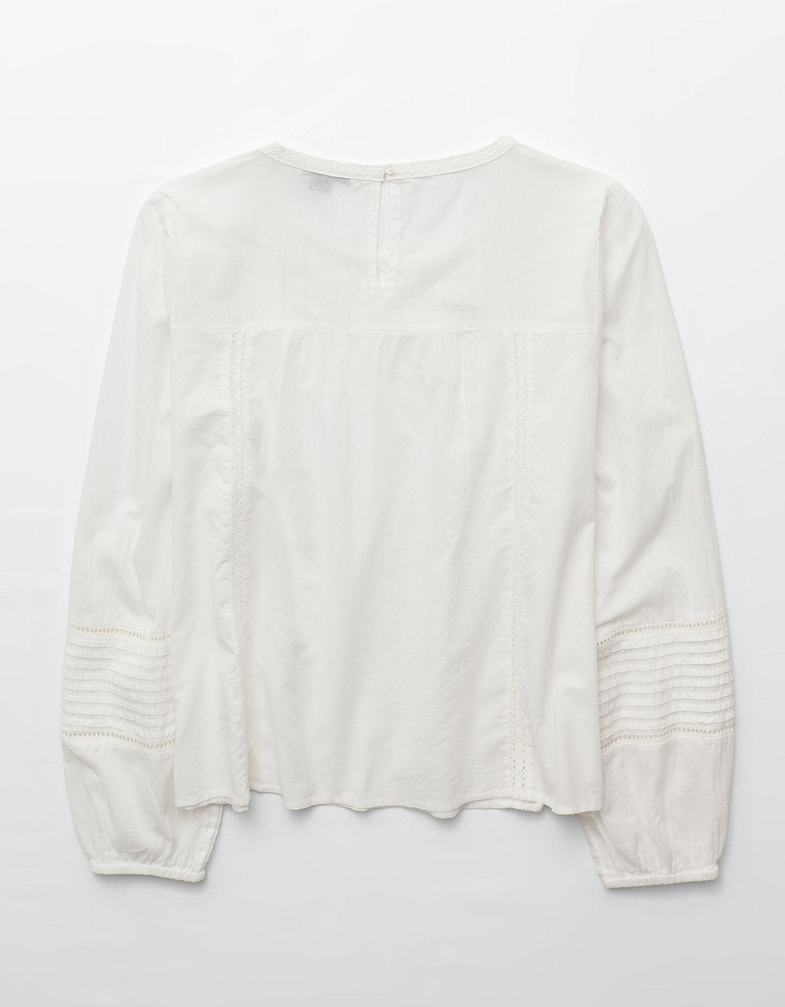 Blusa de encaje de manga larga Ae - Blanco 0358_6609_134_b