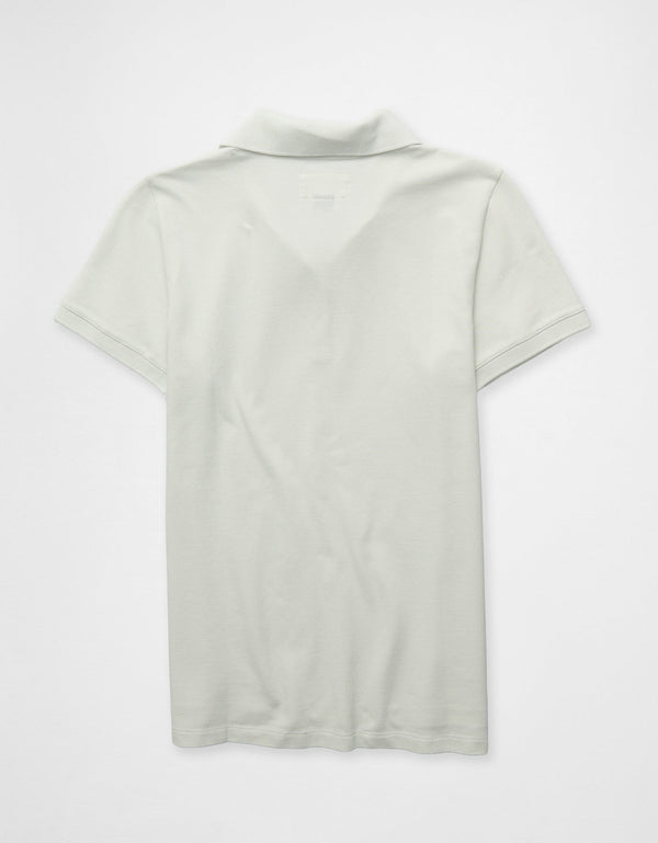 Camiseta Tipo Polo Clásica Ae - Blanco