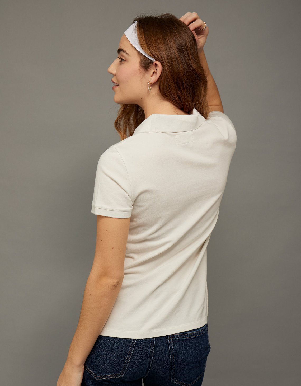 Camiseta Tipo Polo Clásica Ae - Blanco 0364_9899_100_ob