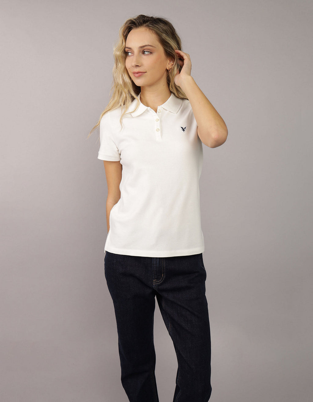 Camiseta Tipo Polo Clásica Ae - Blanco 0364_9899_140_of