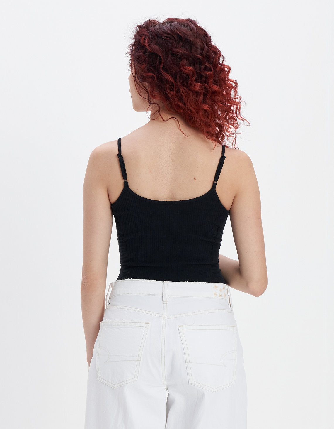 Polera AE acanalada en felpa - Negro 0366_5706_001_ob
