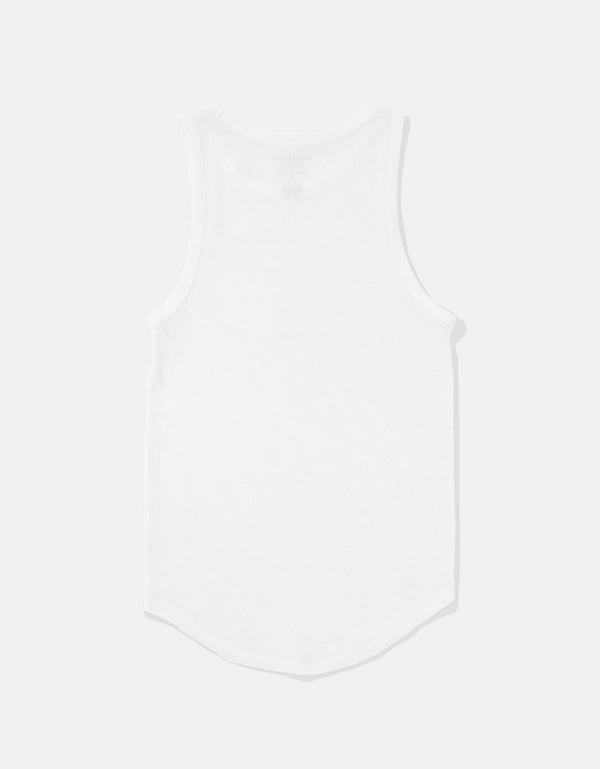 Blusa AE cuello redondo sin mangas para mujer - Blanco