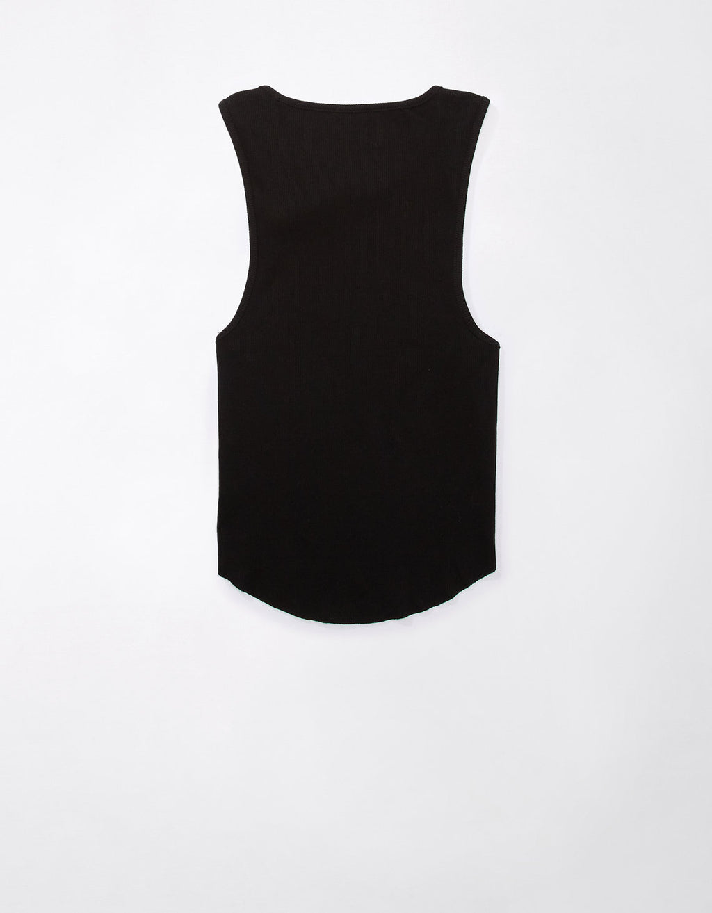Camiseta AE acanalada en felpa - Negro 0366_5915_001_b