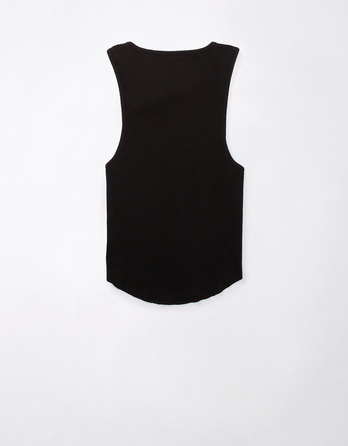 Camiseta AE acanalada en felpa - Negro 0366_5915_001_b