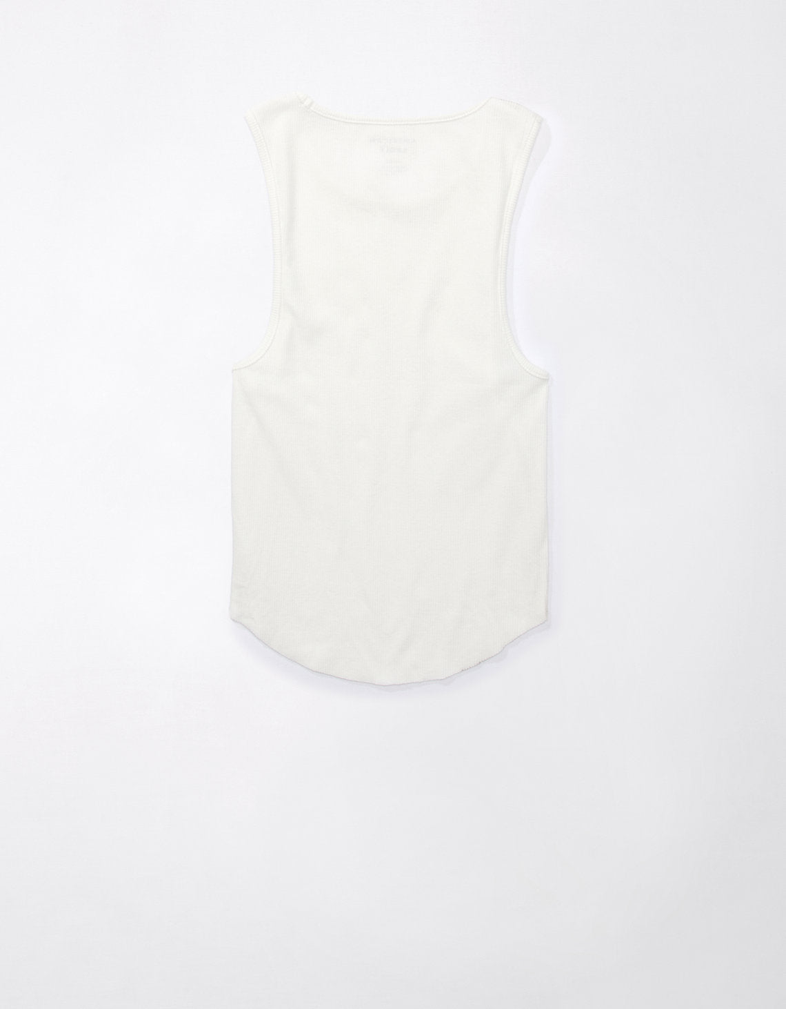 Camiseta AE acanalada en felpa - Blanco 0366_5915_100_b