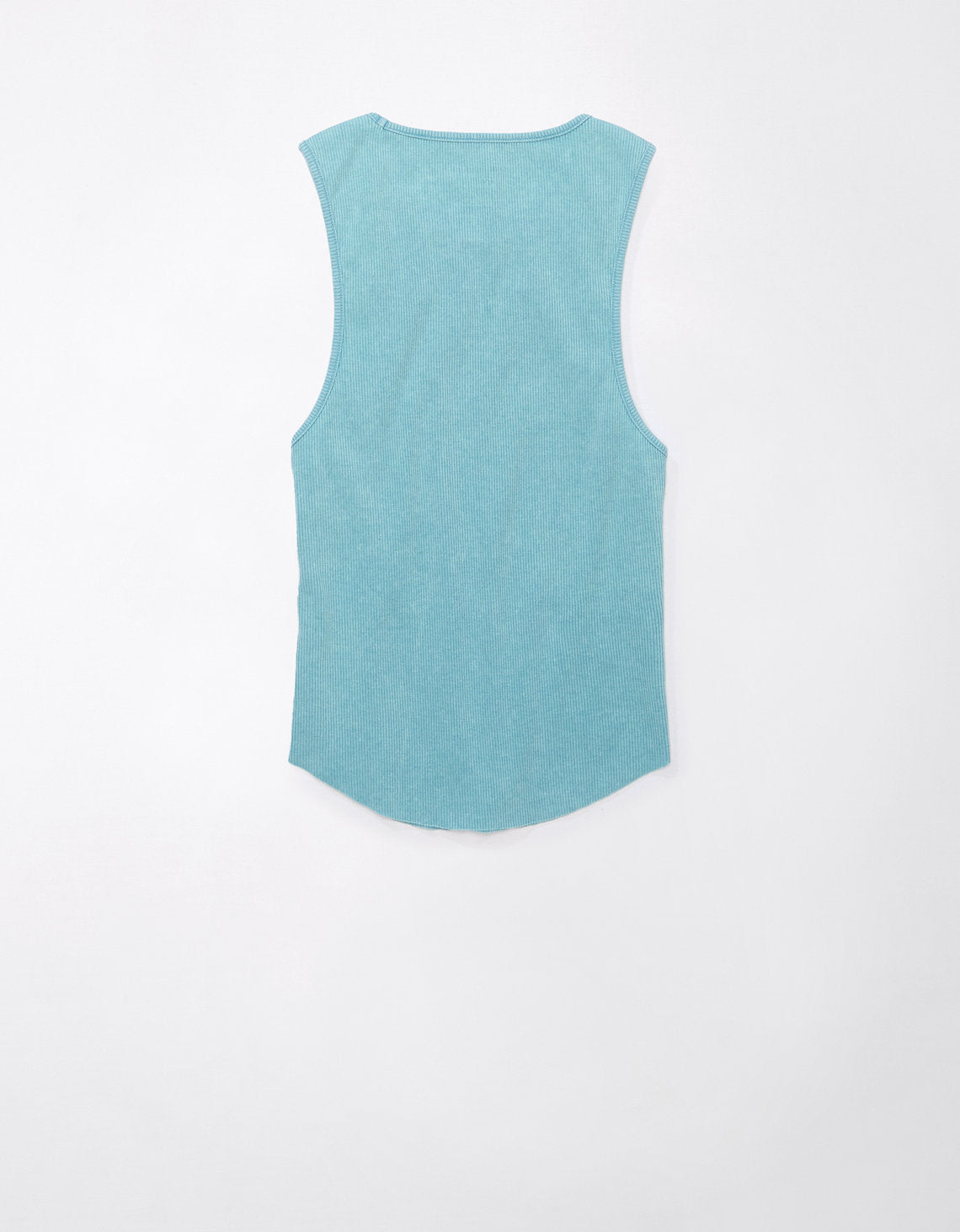 Camiseta acanalada en felpa Aeo - Azul 0366_5947_408_b