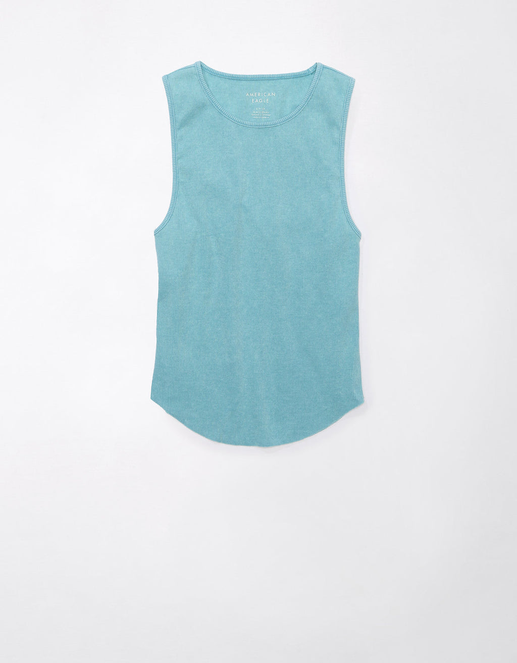 Camiseta acanalada en felpa Aeo - Azul 0366_5947_408_f