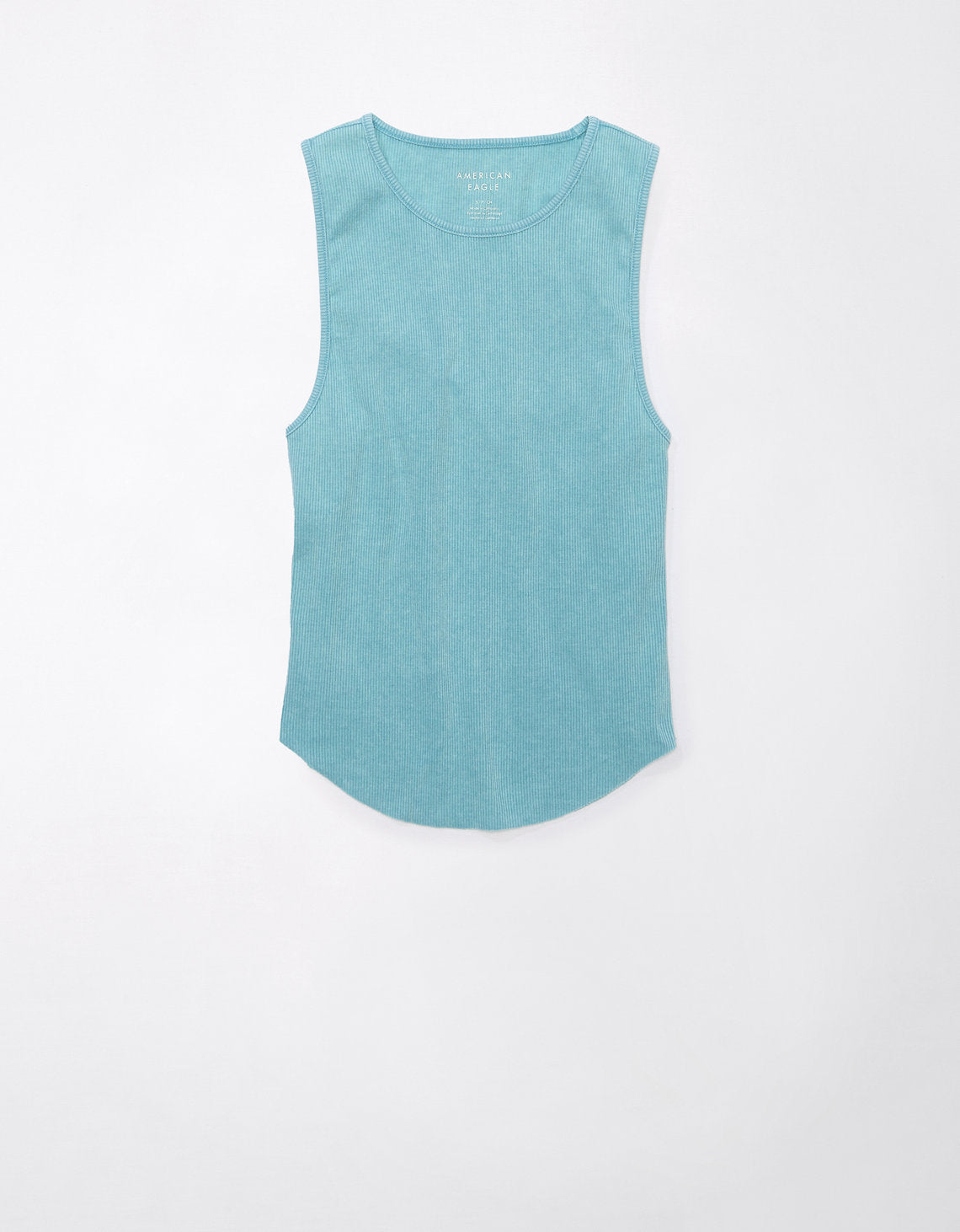 Camiseta acanalada en felpa Aeo - Azul 0366_5947_408_f