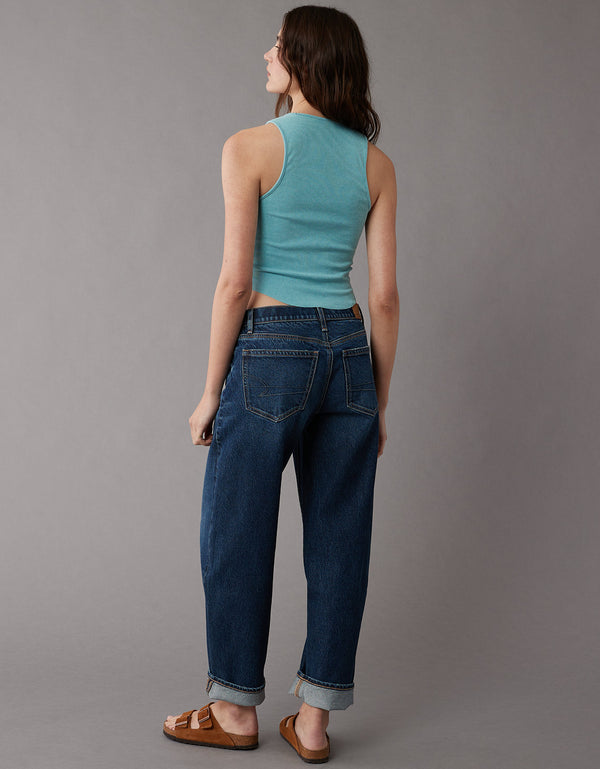 Camiseta acanalada en felpa Aeo - Azul