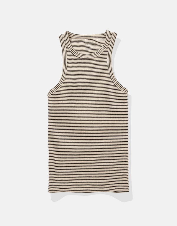 Blusa AE cuello redondo sin mangas para mujer - Negro