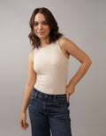 Blusa AE cuello redondo sin mangas para mujer - Neutro_ebc8b2 0366_6000_676_of