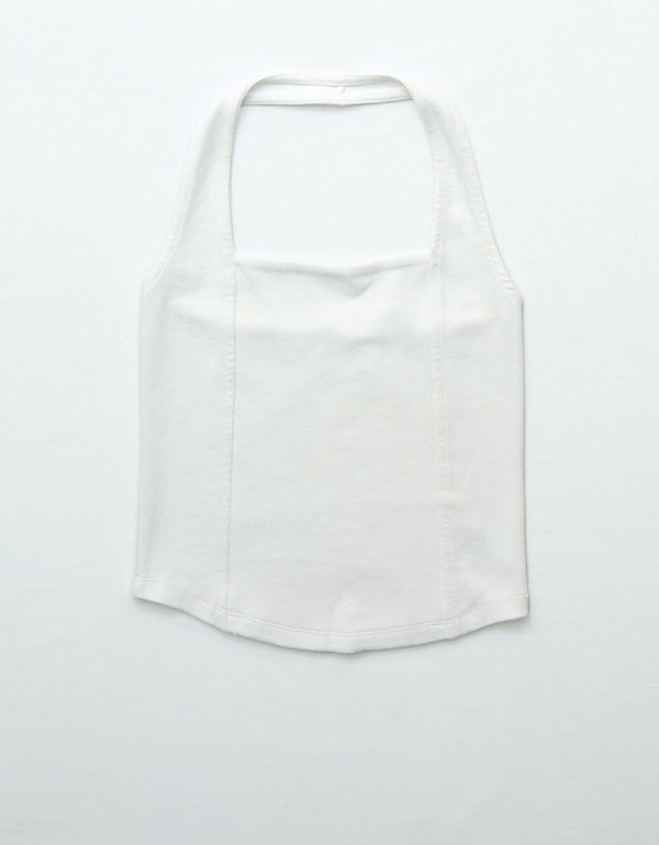 Top de tirantes estilo corsé - Blanco