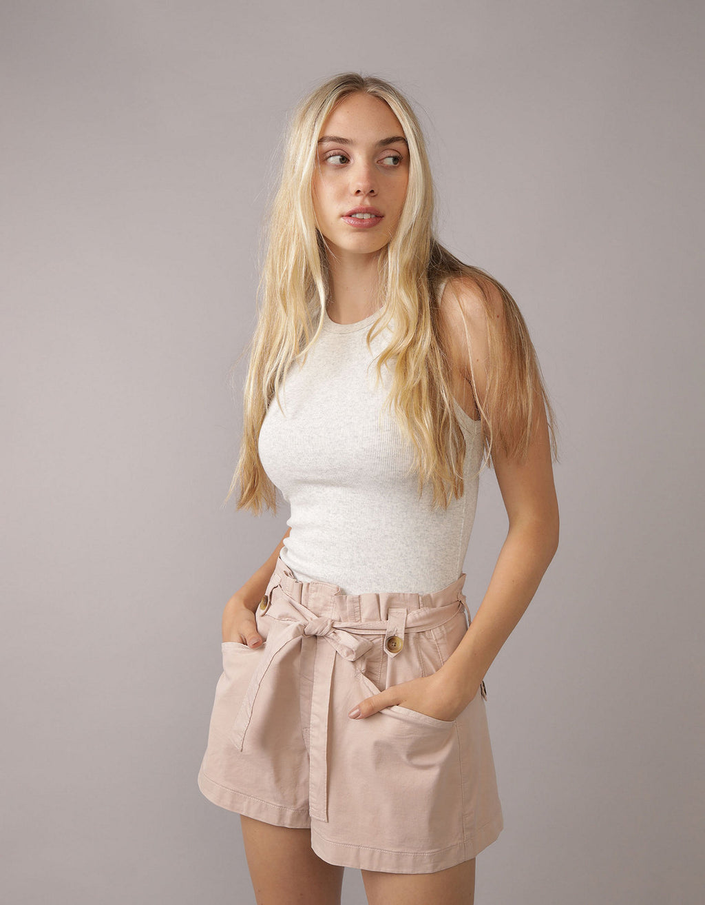 Tank top de mujer AE - Gris 0366_6153_006_of