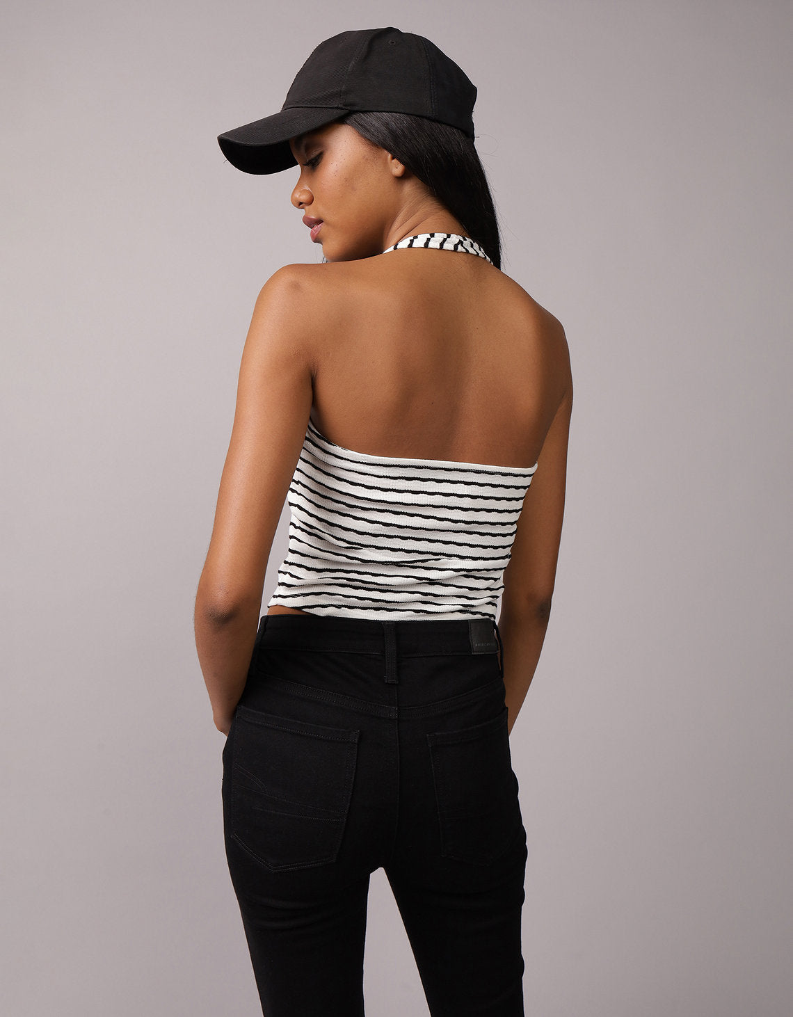 Top de tirantes estilo corsé - Negro 0366_6236_032_ob