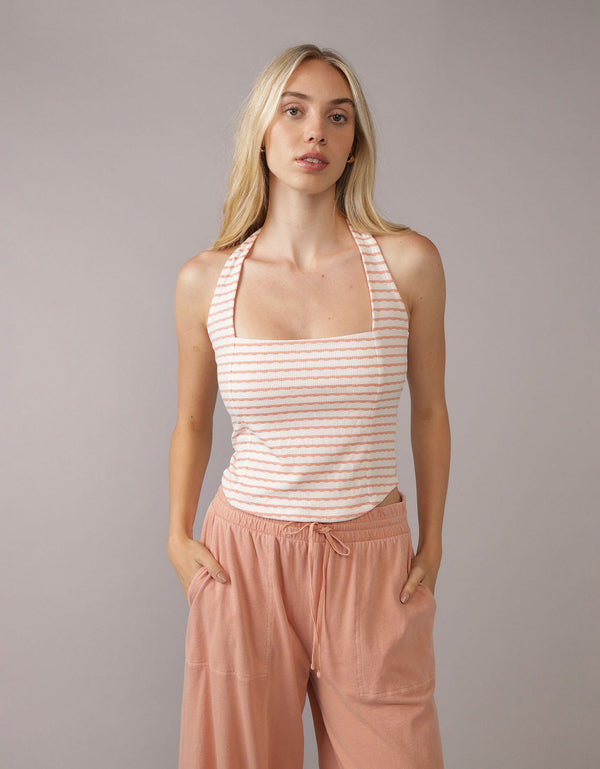 Top de tirantes estilo corsé - Naranja