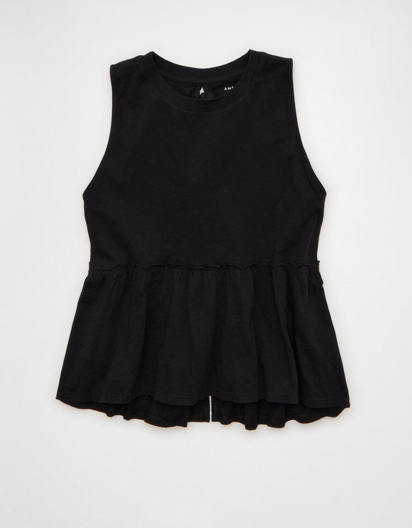 Top de tirantes estilo babydoll con lazo en la espalda Ae Sunchaser - Negro