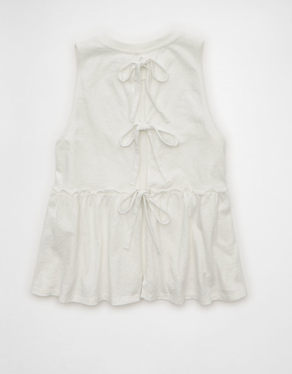 Top de tirantes estilo babydoll con lazo en la espalda Ae Sunchaser - Blanco 0366_6448_115_b
