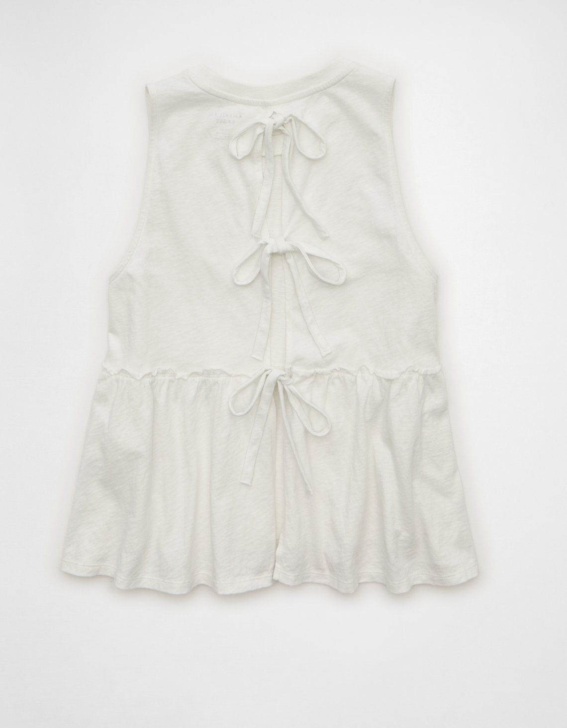 Top de tirantes estilo babydoll con lazo en la espalda Ae Sunchaser - Blanco 0366_6448_115_b