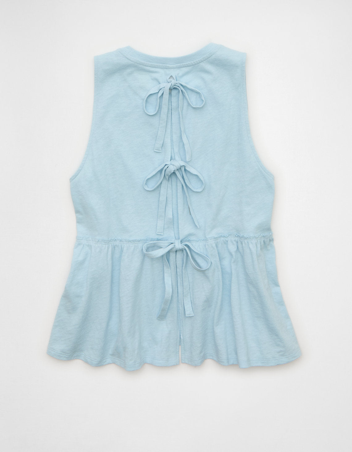 Top de tirantes estilo babydoll con lazo en la espalda Ae Sunchaser - Azul 0366_6448_409_b