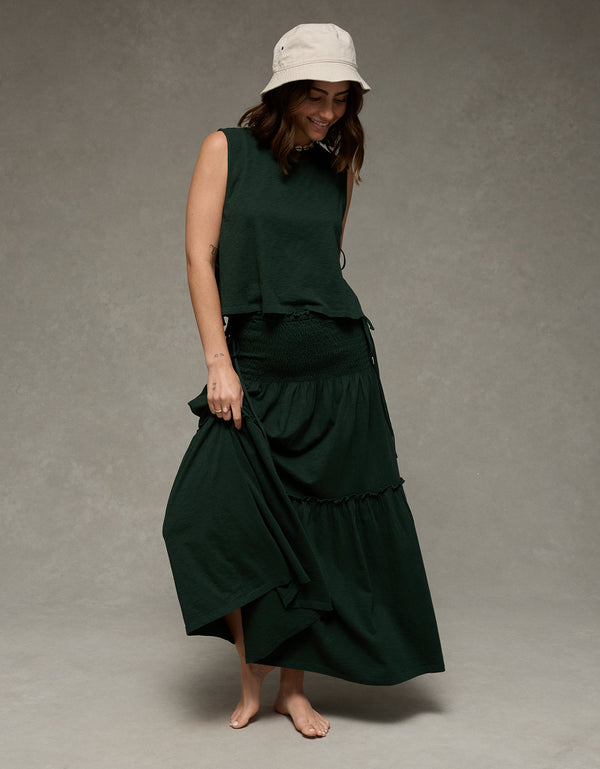 Camiseta sin mangas con lazo lateral Ae Sunchaser. - Verde