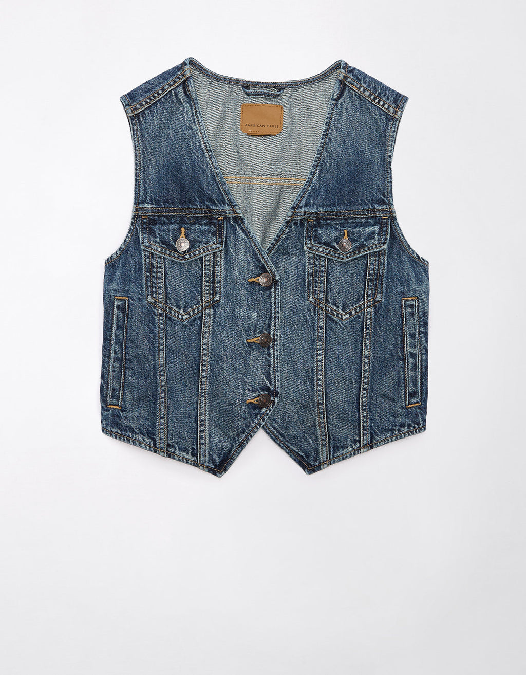 Chaleco Denim clásica Ae - Generico 0381_3492_936_f