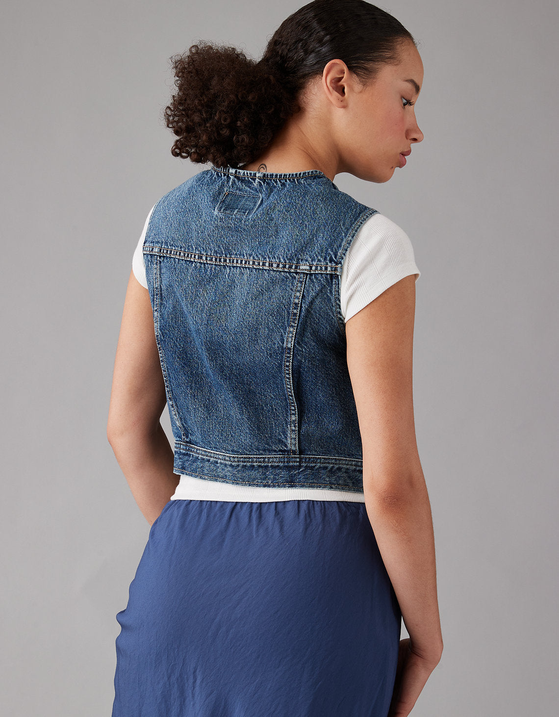 Chaleco Denim clásica Ae - Generico 0381_3492_936_ob