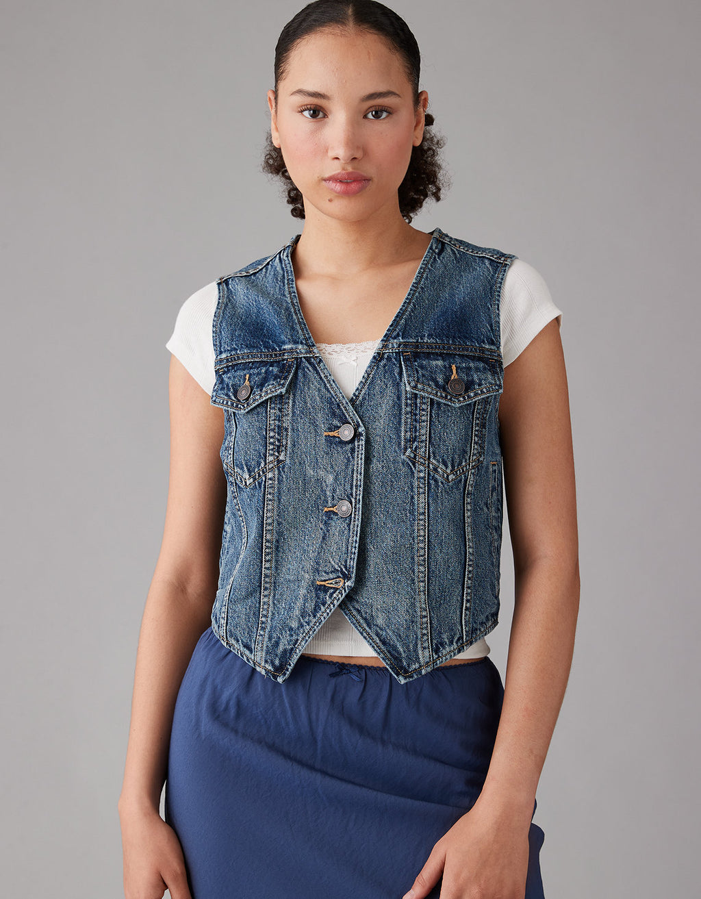 Chaleco Denim clásica Ae - Generico 0381_3492_936_of