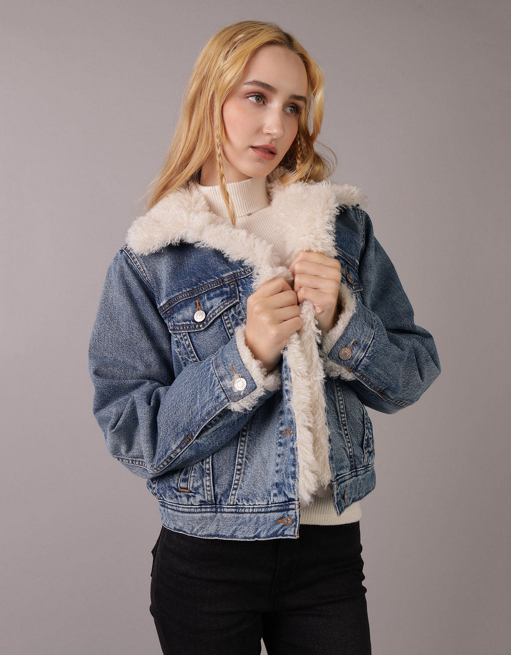 Chaqueta en Denim de Sherpa Ae - Generico 0381_3587_936_of