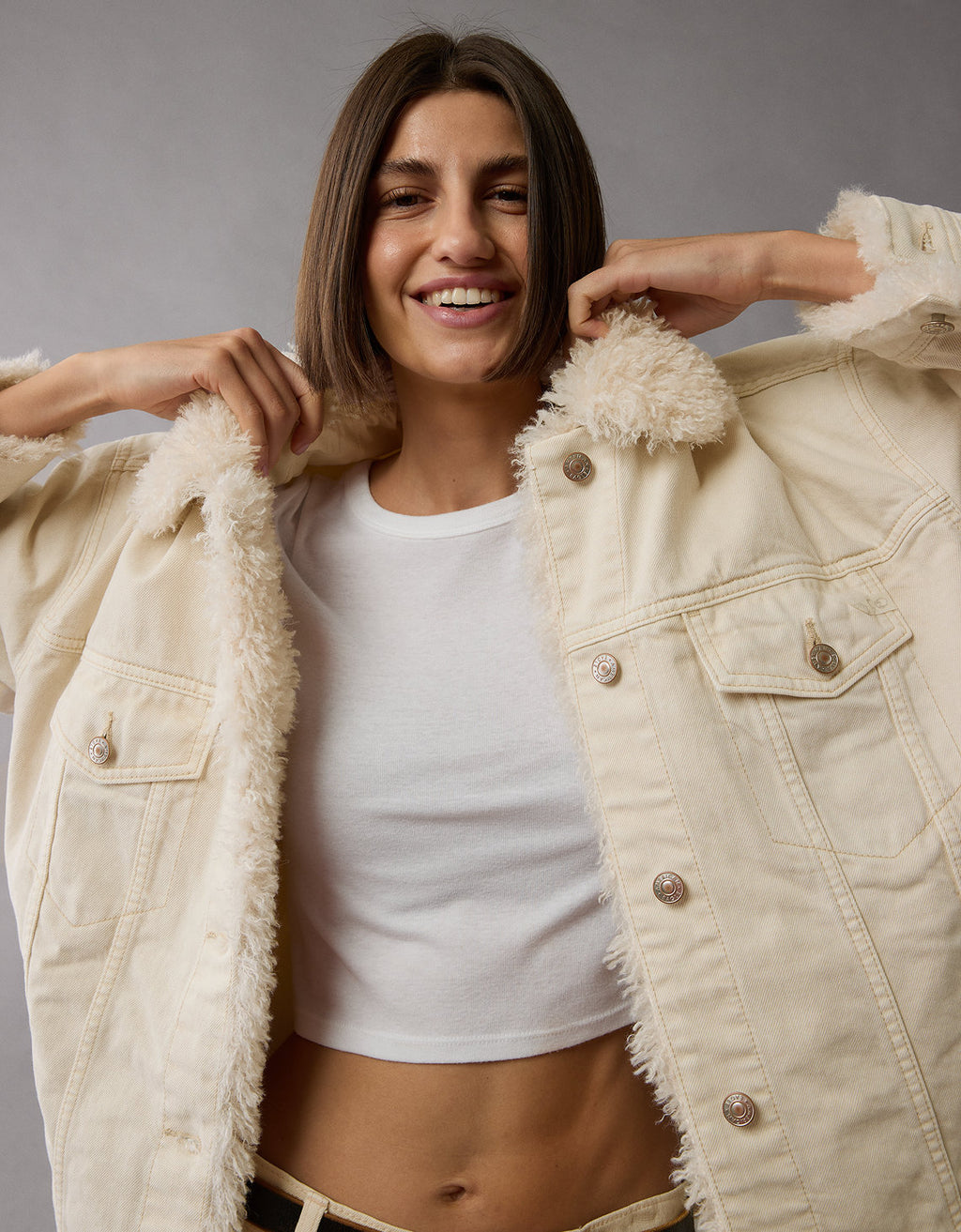 Chaqueta en denim de mujer AE - Generico 0383_3591_106_of