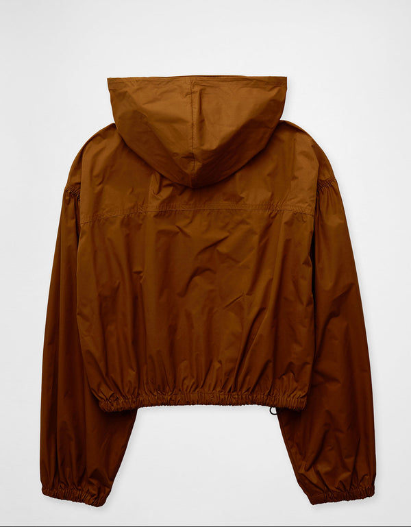 Chaqueta cortavientos recortada Ae - Café