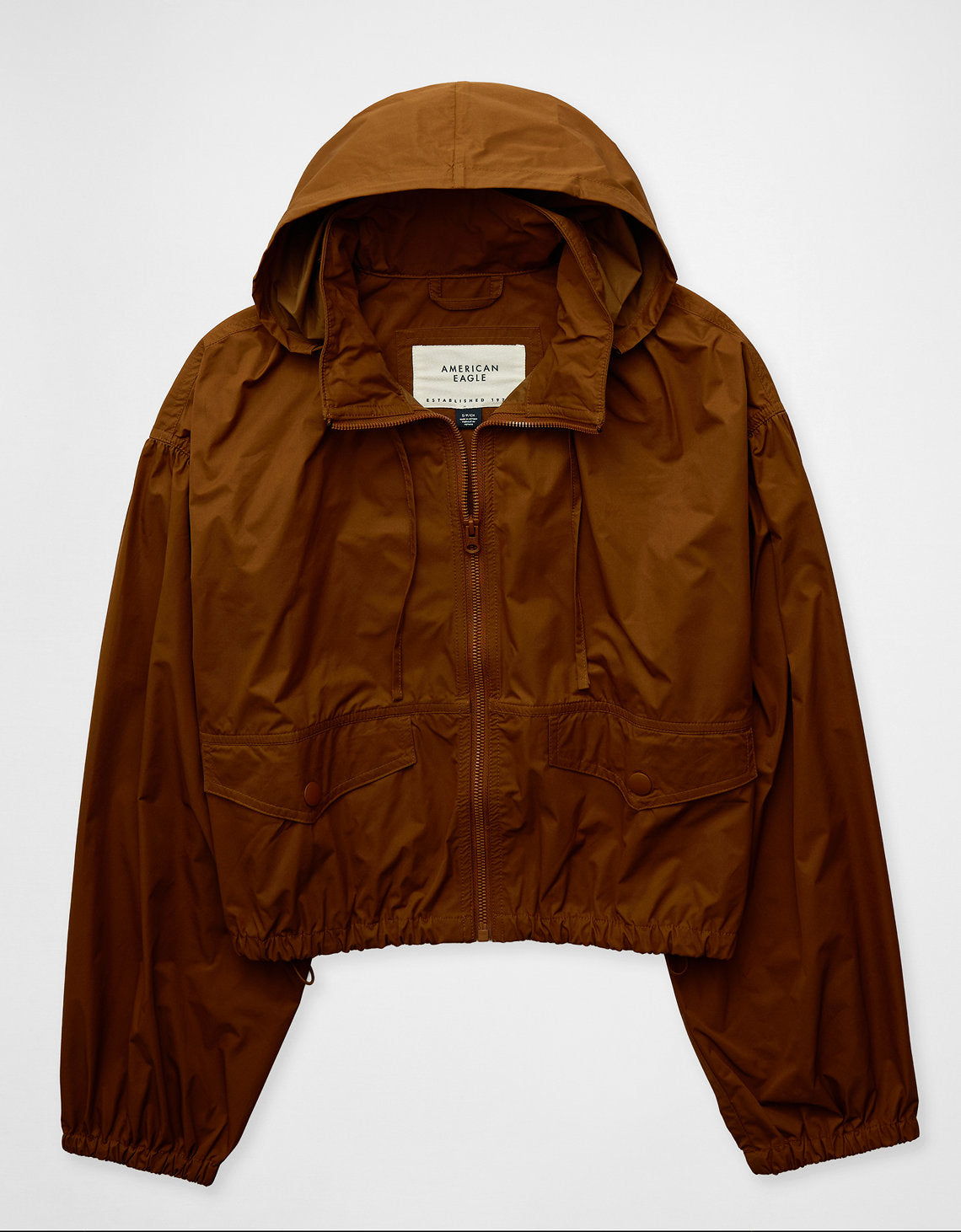 Chaqueta cortavientos recortada Ae - Café 0383_3768_202_f