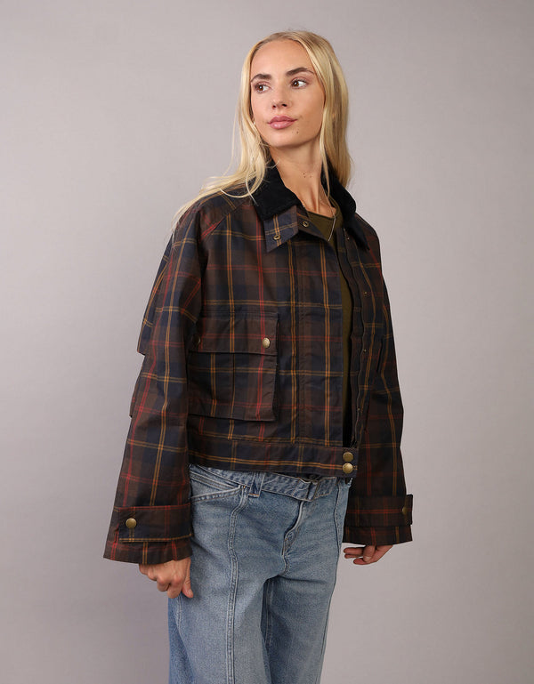 Chaqueta Utility Recortada Ae - Azul
