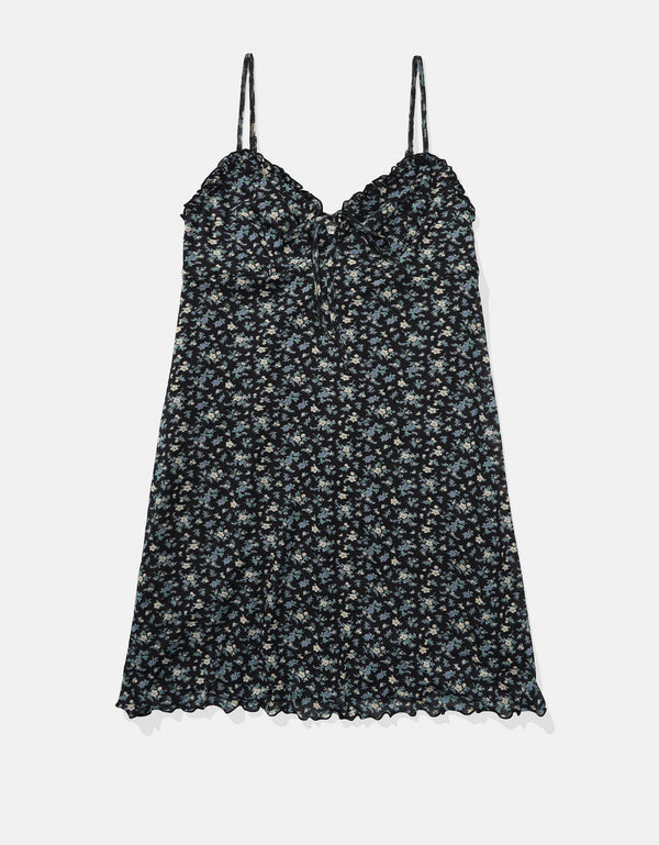 Vestido Aeo con hombros descubiertos y escote en el frente - Negro